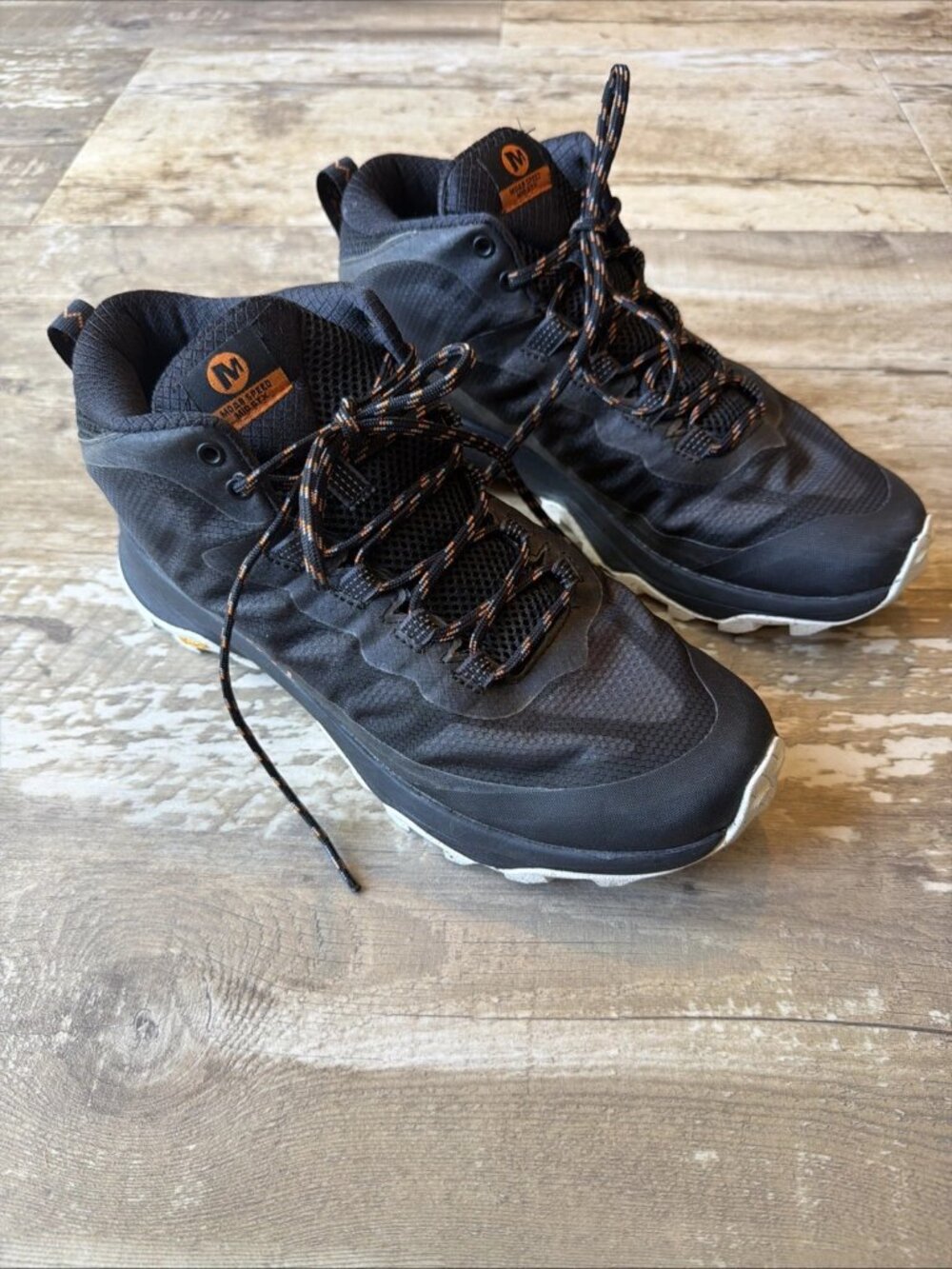 MERRELL Moab Speed Mid-GTX Shoes J135409 Black & Orange Men’s 8.5